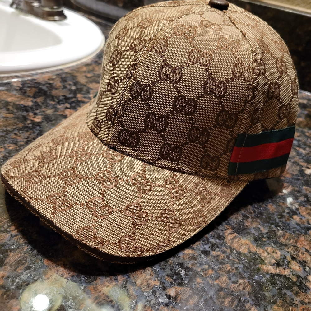 Gucci Brown Monogram Baseball Cap